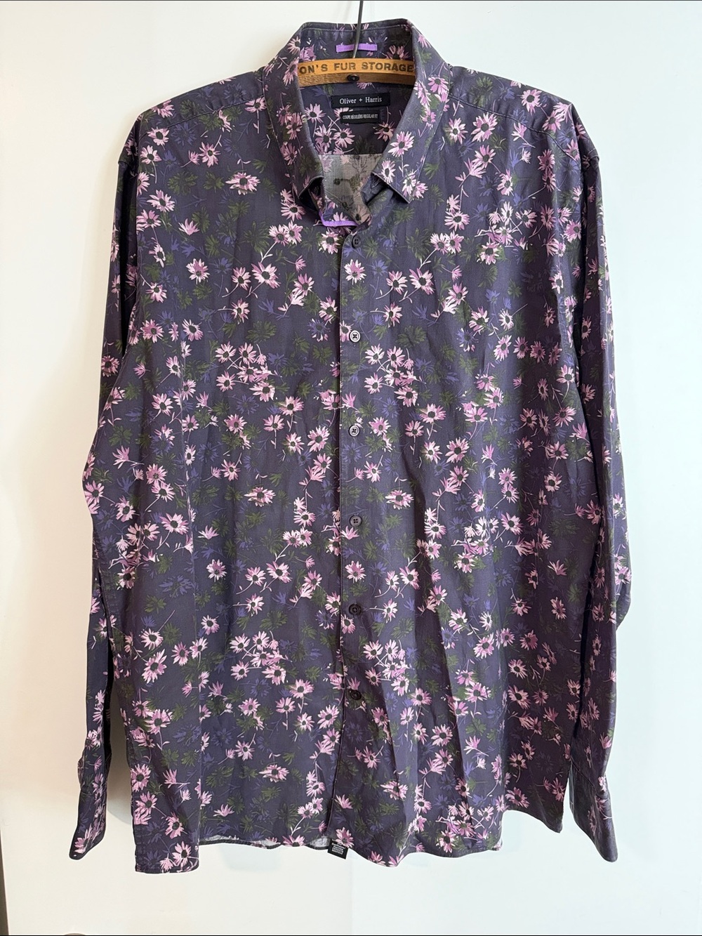 Oliver + Harris Men’s  Floral Long-Sleeve Button-Up Shirt